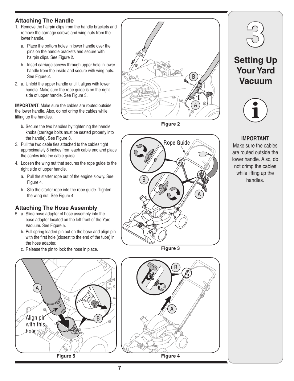 Setting up your yard vacuum | Troy-Bilt 24A-070F768 User Manual | Page 7 / 24
