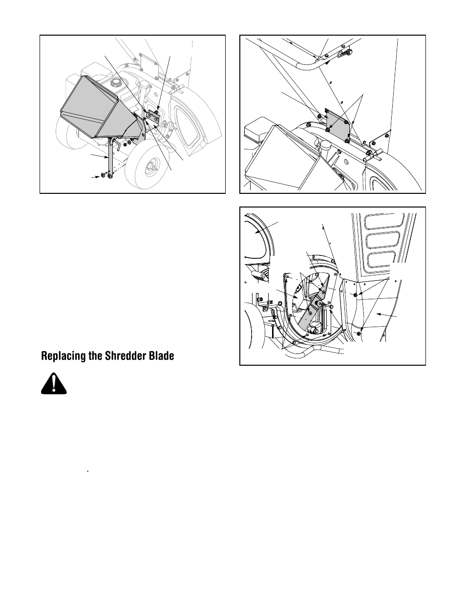 Replacing the shredder blade | Troy-Bilt CS4210 User Manual | Page 11 / 13