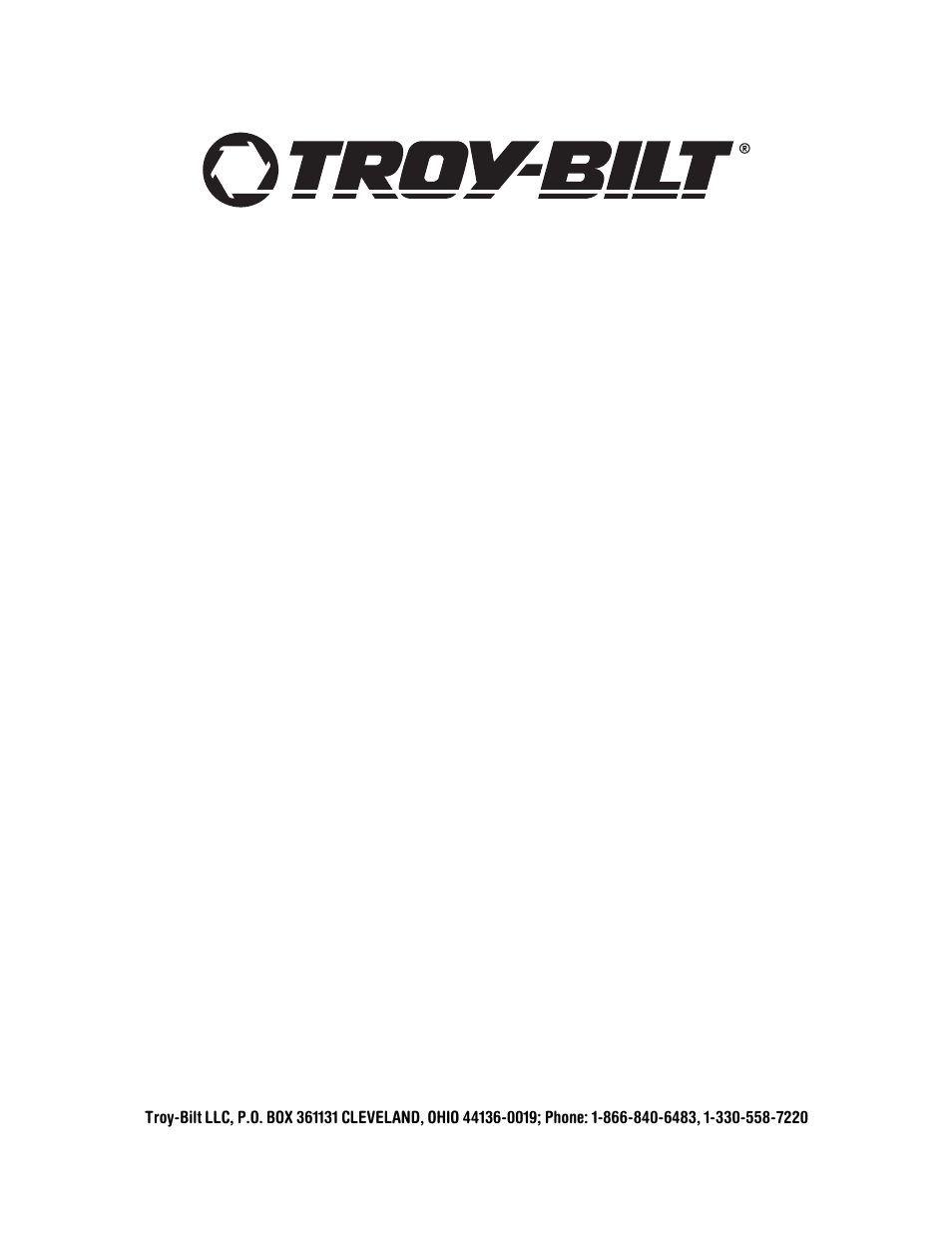 Manufacturer’s limited warranty for | Troy-Bilt CS4210 User Manual | Page 13 / 13