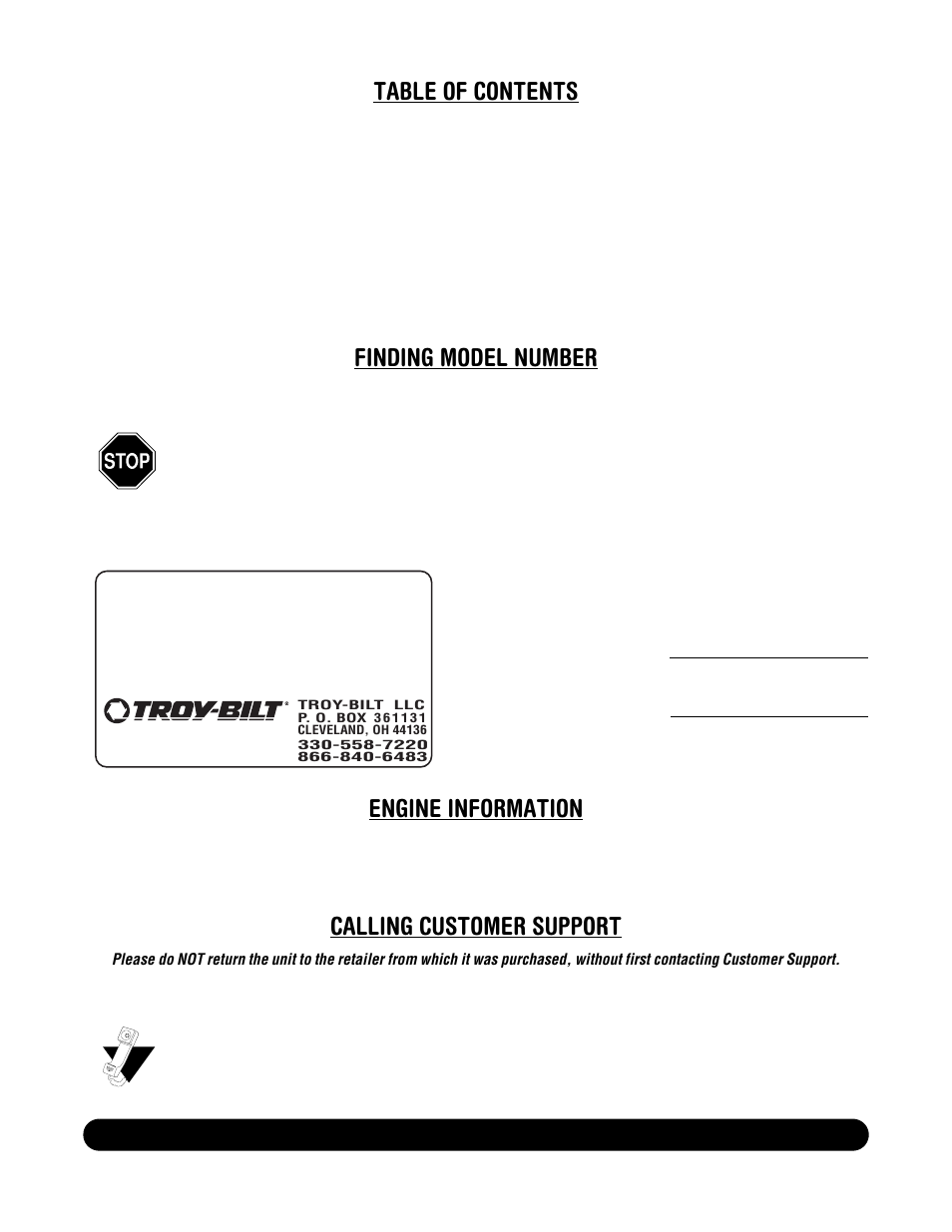 Troy-Bilt CS4210 User Manual | Page 2 / 13