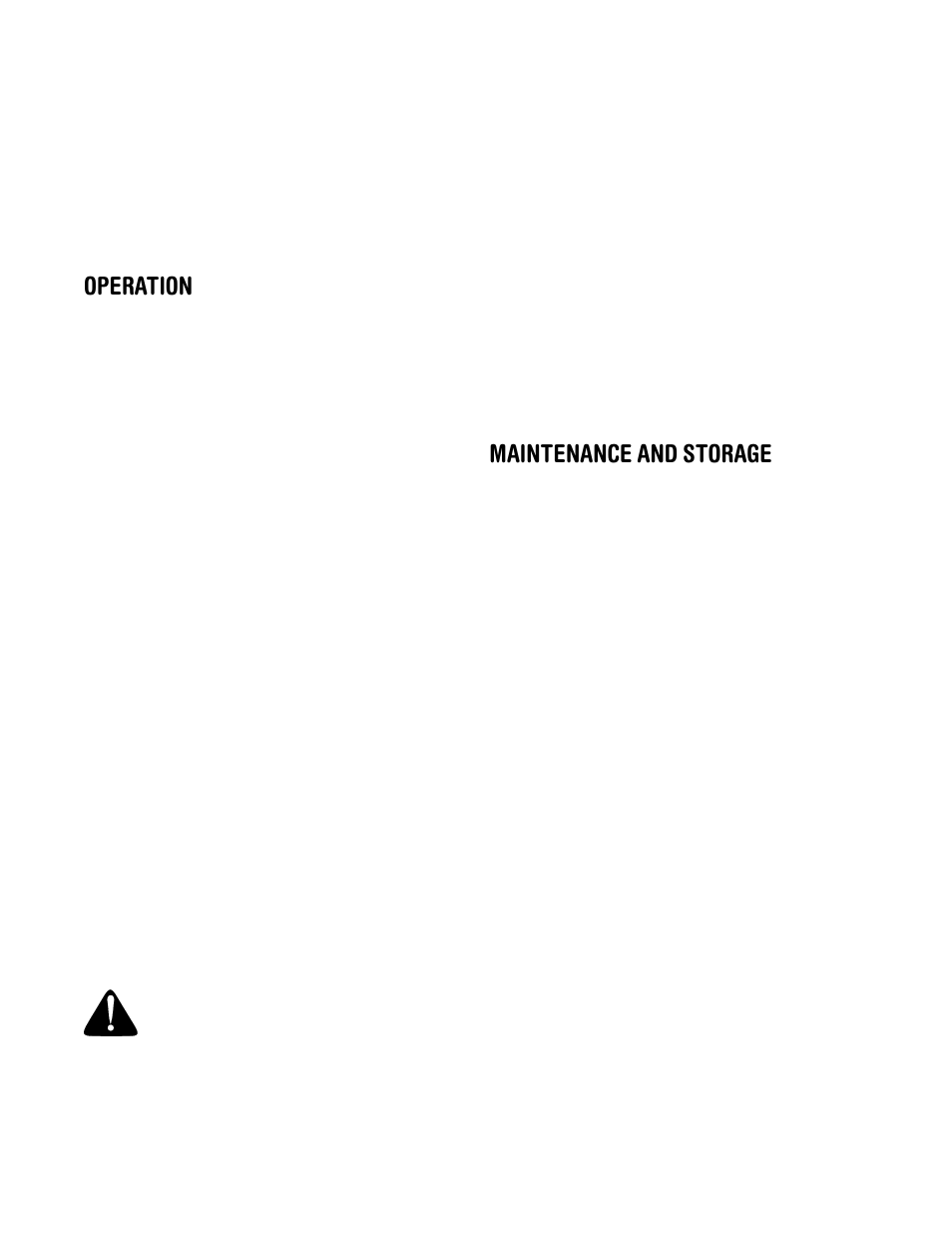 Operation, Maintenance and storage | Troy-Bilt CS4210 User Manual | Page 4 / 13