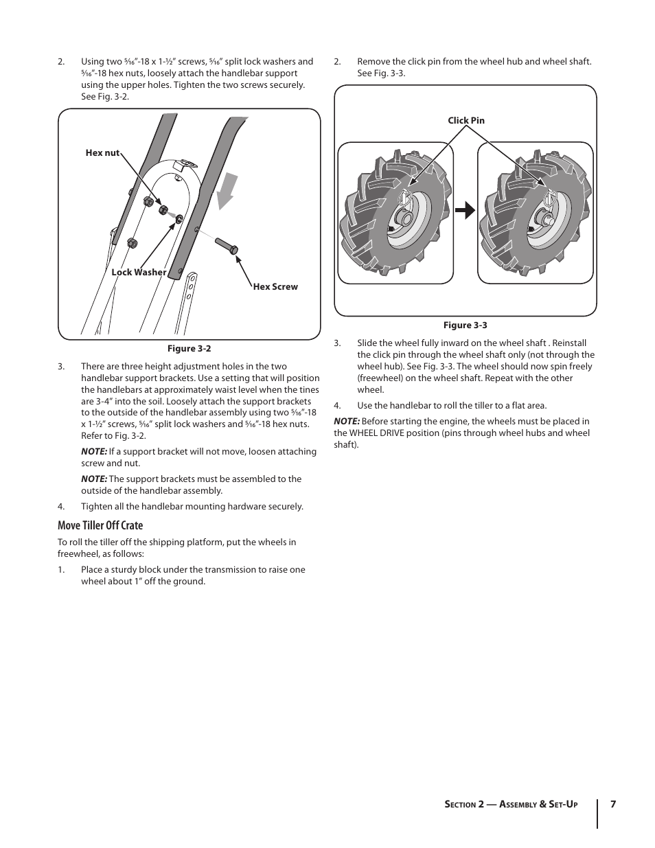 Move tiller off crate | Troy-Bilt 769-03618 User Manual | Page 7 / 48