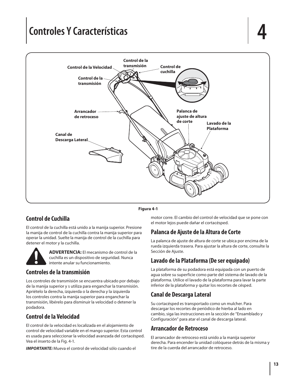 Controles y características | Troy-Bilt TB330 XP User Manual | Page 35 / 44