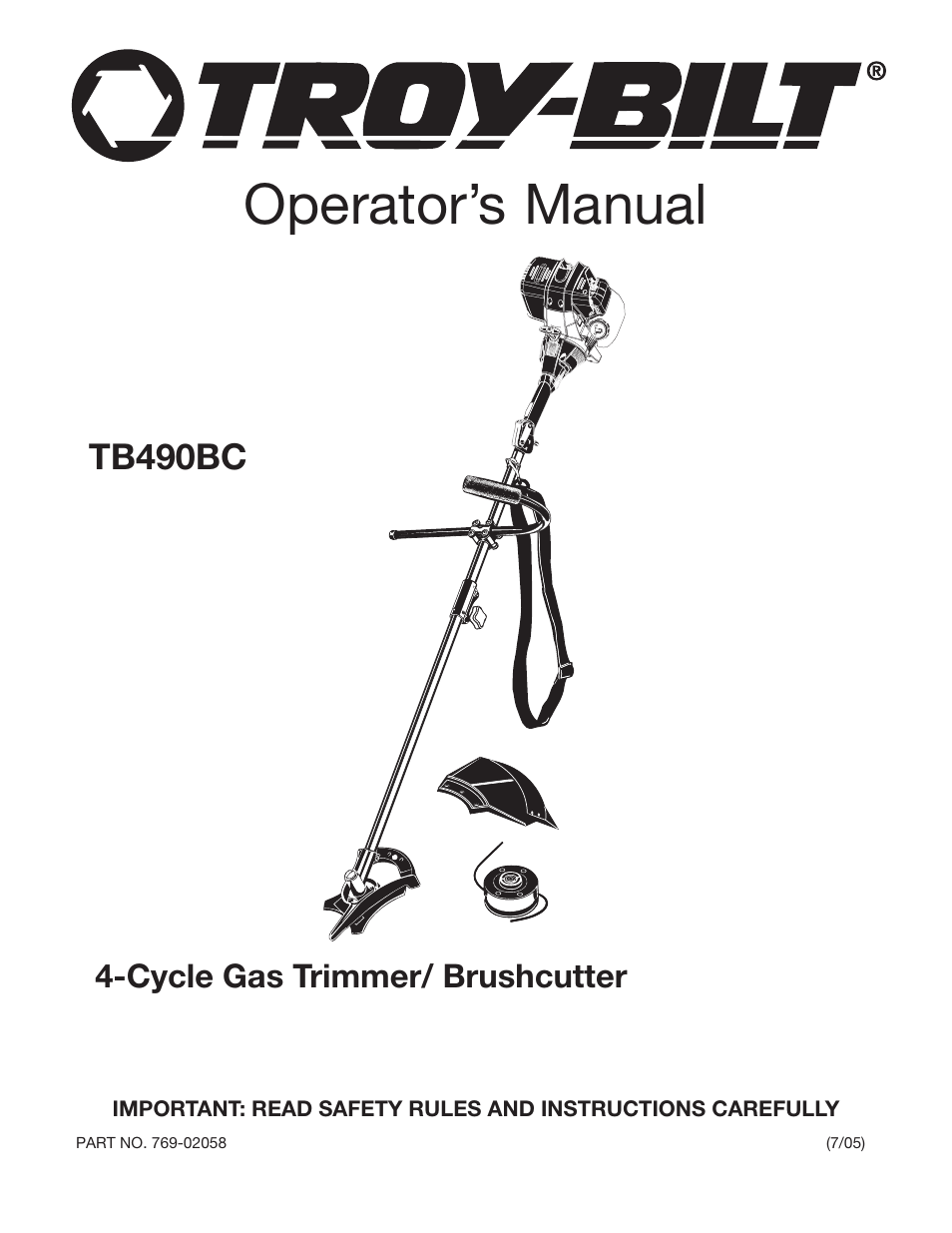 Troy-Bilt TB490BC User Manual | 88 pages