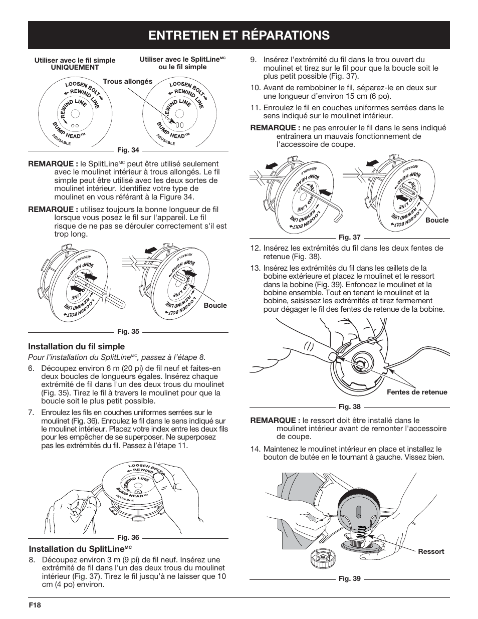 Entretien et réparations | Troy-Bilt TB490BC User Manual | Page 46 / 88