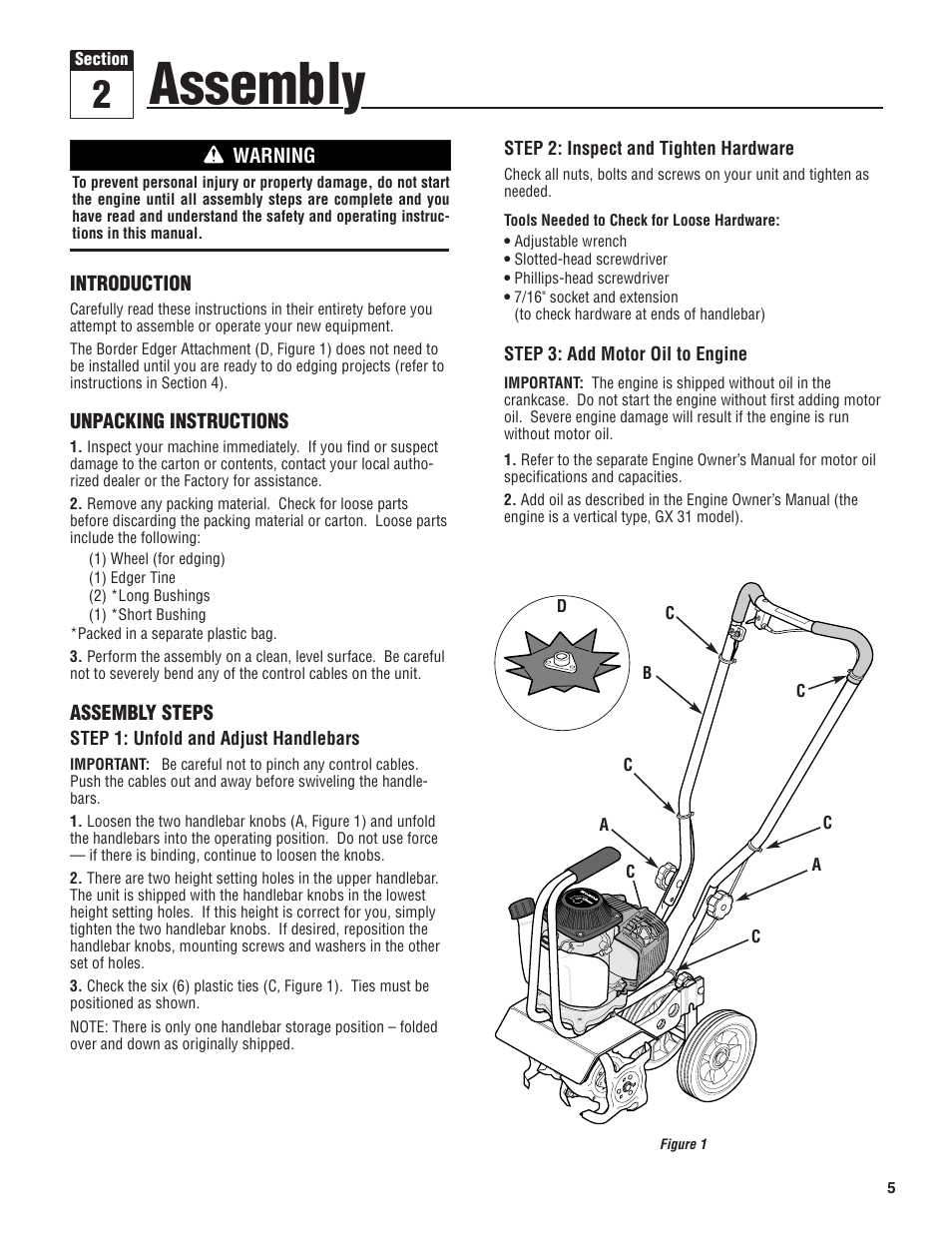 Assembly | Troy-Bilt 148H User Manual | Page 5 / 16