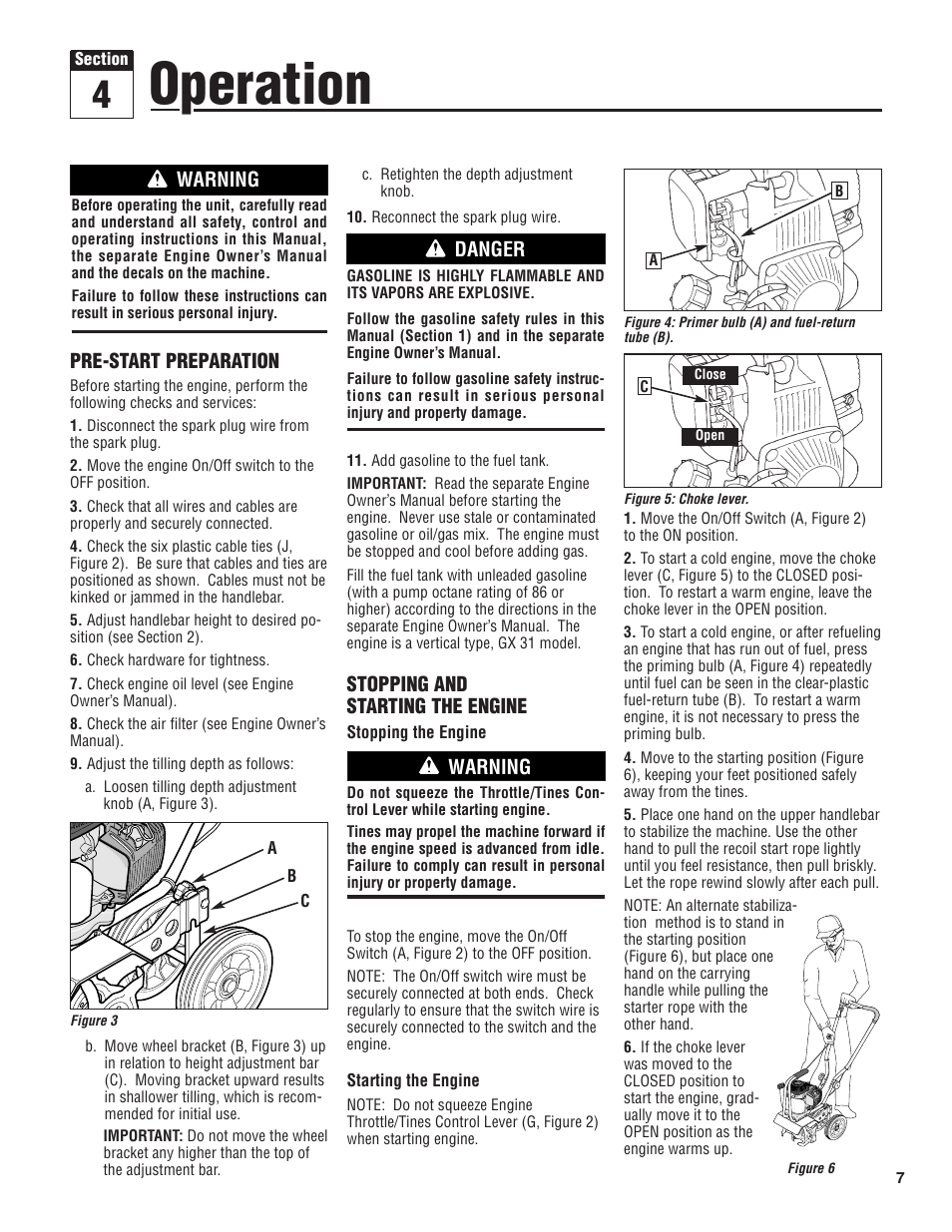 Operation | Troy-Bilt 148H User Manual | Page 7 / 16