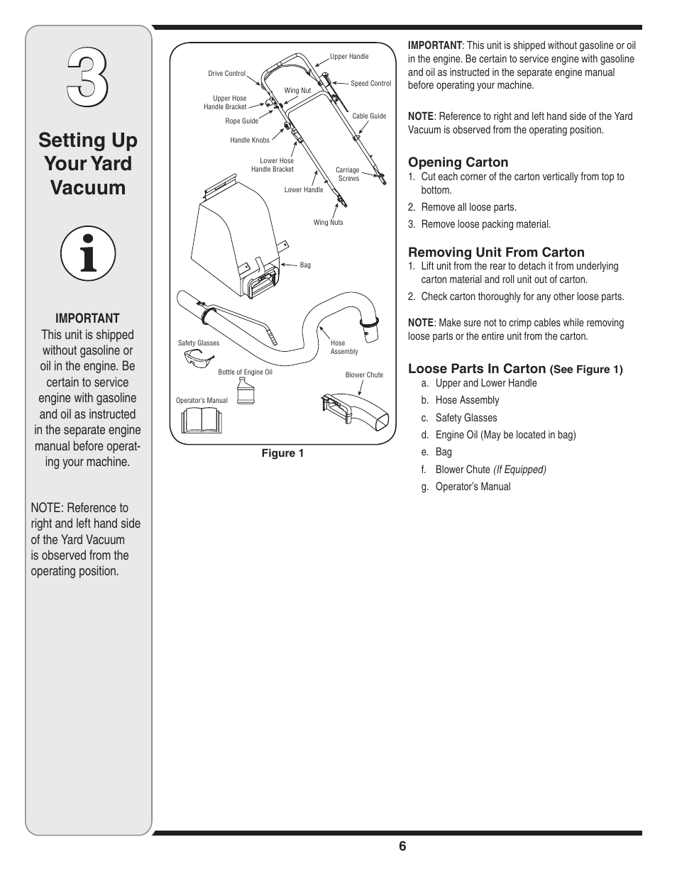 Setting up your yard vacuum | Troy-Bilt 071 User Manual | Page 6 / 24