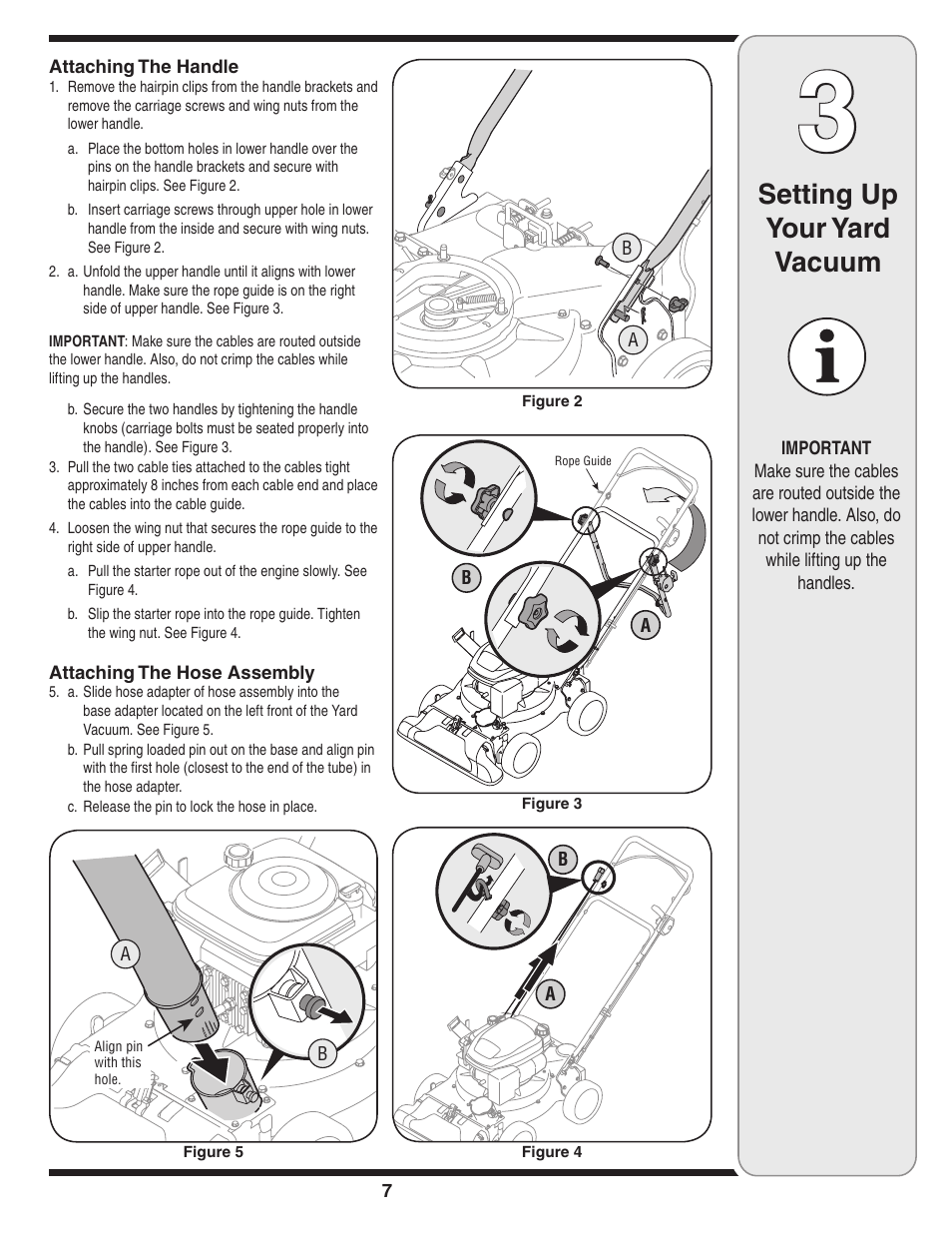 Setting up your yard vacuum | Troy-Bilt 071 User Manual | Page 7 / 24