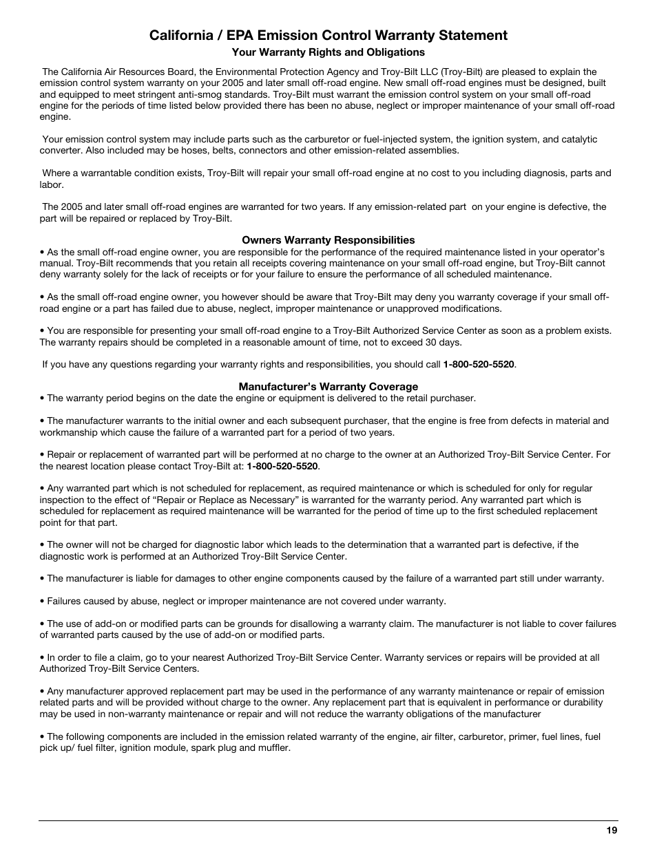 Troy-Bilt TB20DC User Manual | Page 19 / 64
