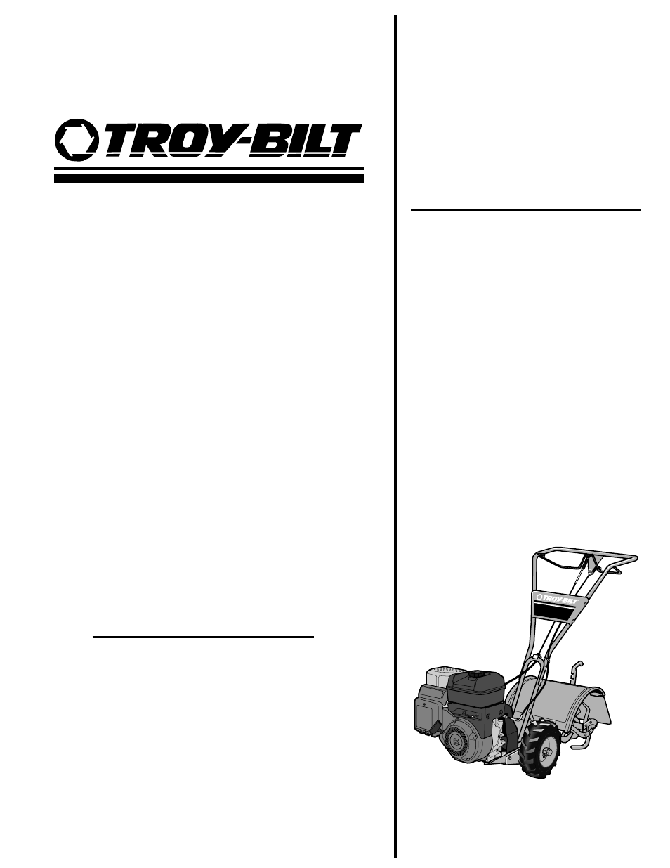 Troy-Bilt 12180 User Manual | 12 pages