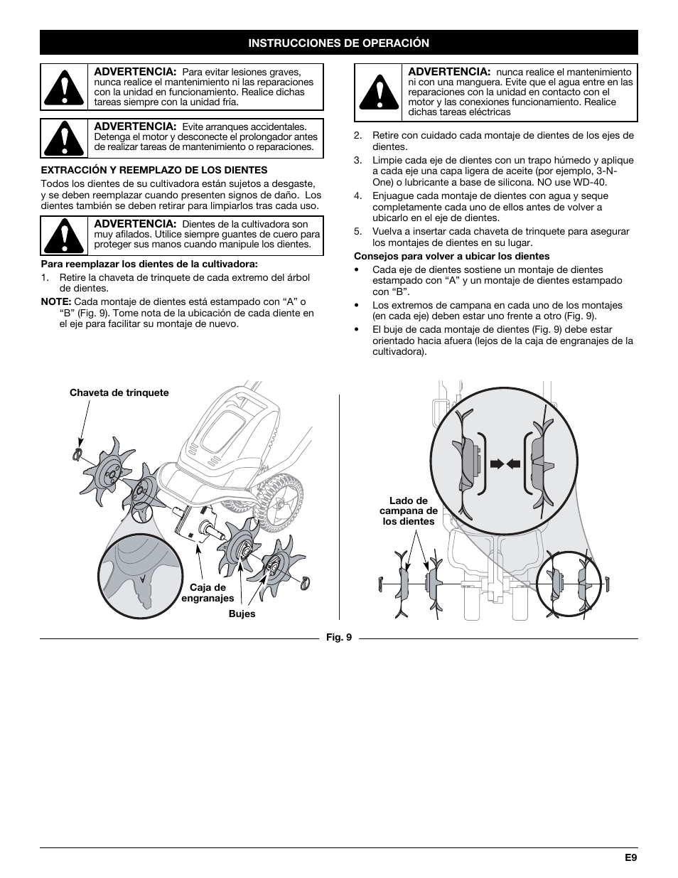 Troy-Bilt TB154 User Manual | Page 23 / 28