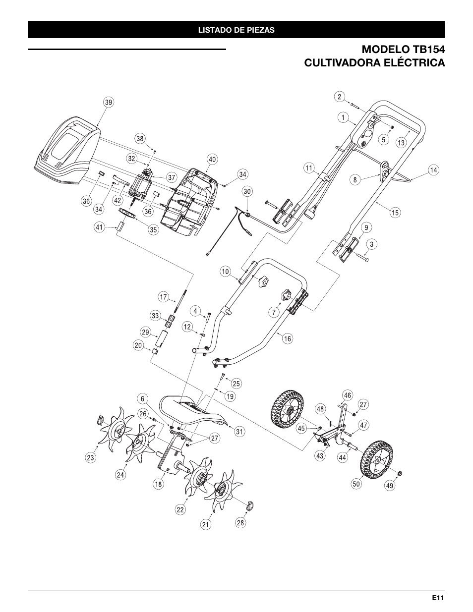 Troy-Bilt TB154 User Manual | Page 25 / 28