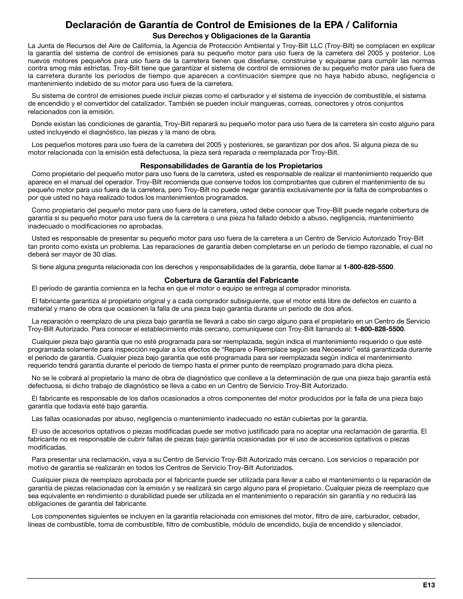 Troy-Bilt TB154 User Manual | Page 27 / 28