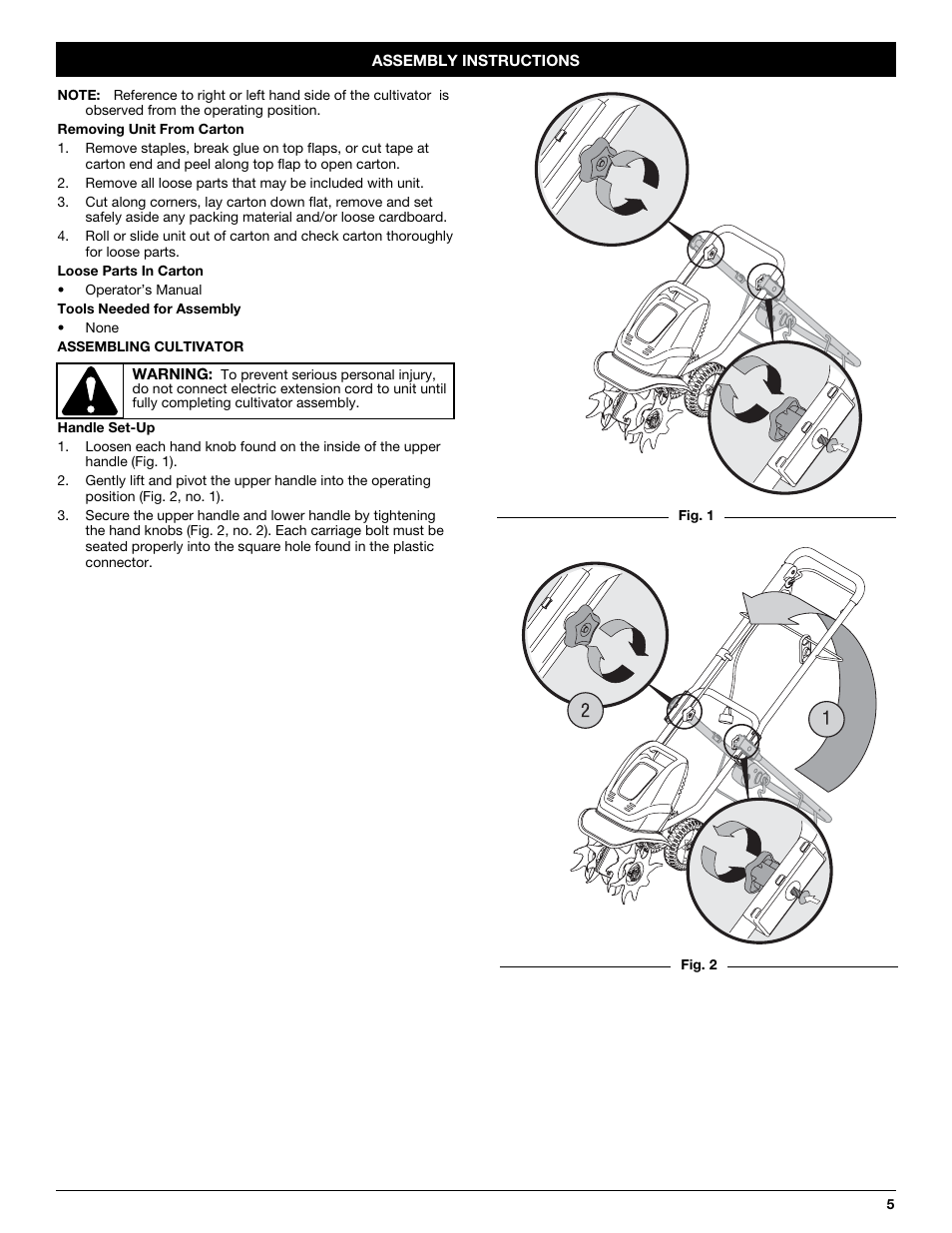 Troy-Bilt TB154 User Manual | Page 5 / 28