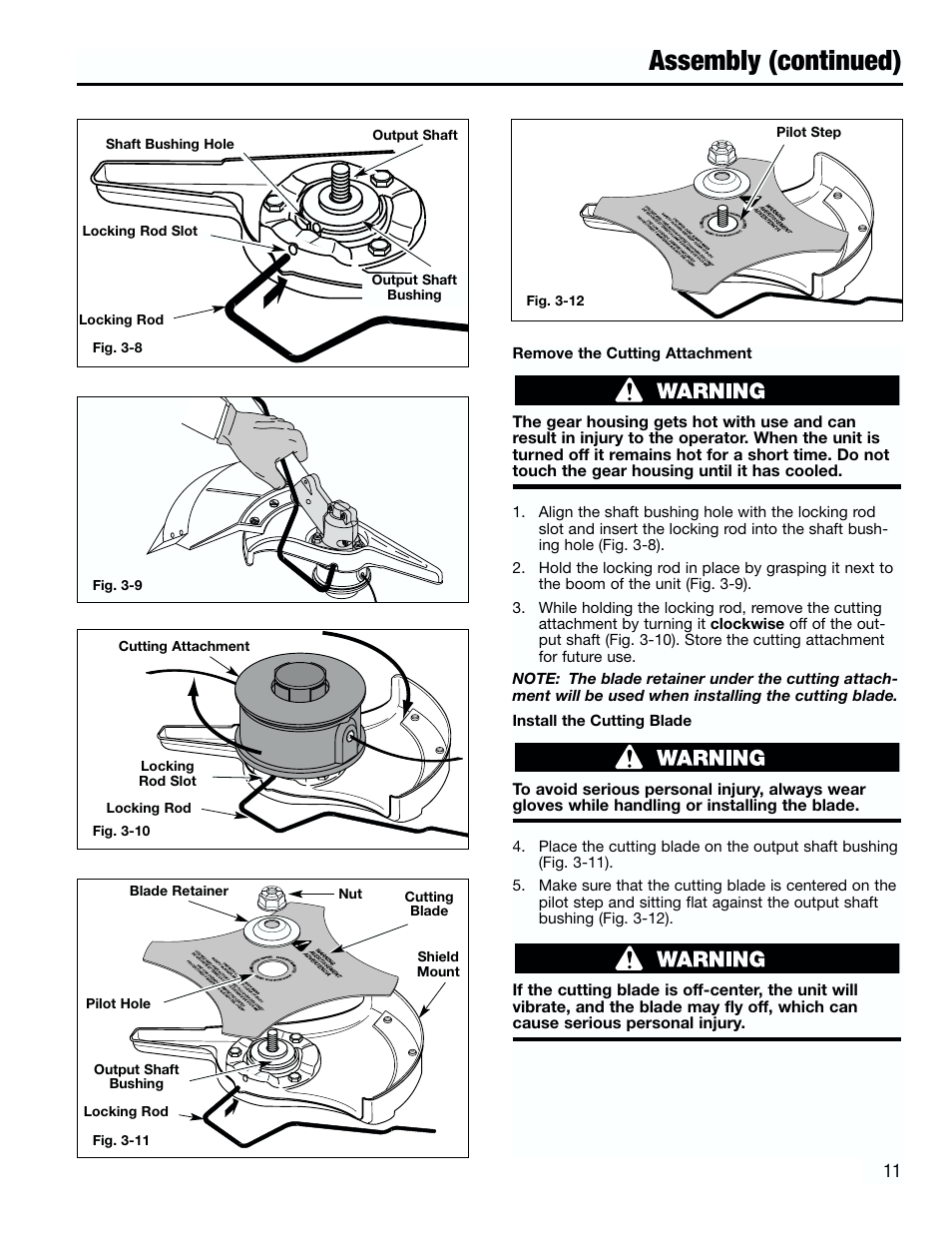 Assembly (continued) | Troy-Bilt 182826 TB4000 User Manual | Page 11 / 28