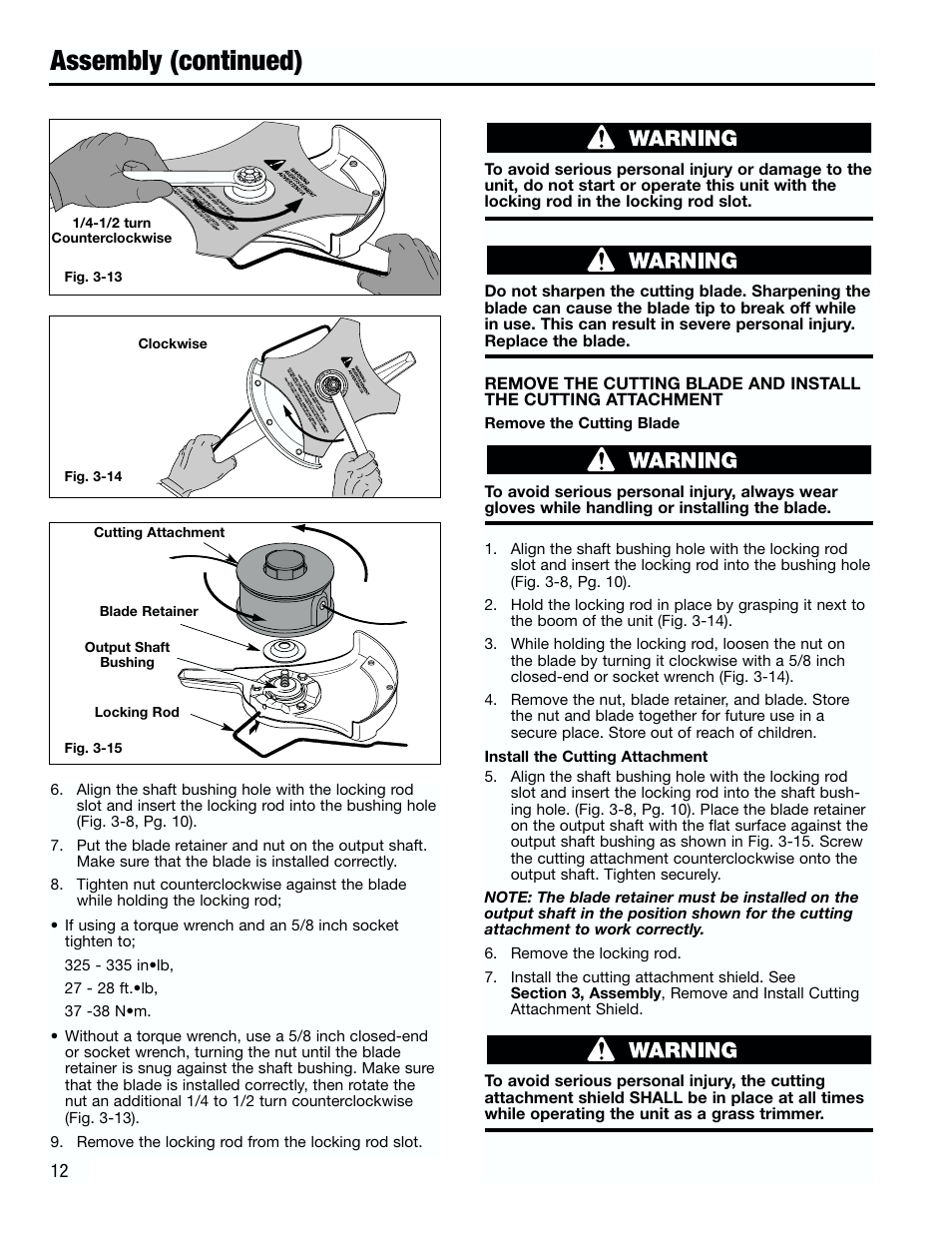 Assembly (continued) | Troy-Bilt 182826 TB4000 User Manual | Page 12 / 28