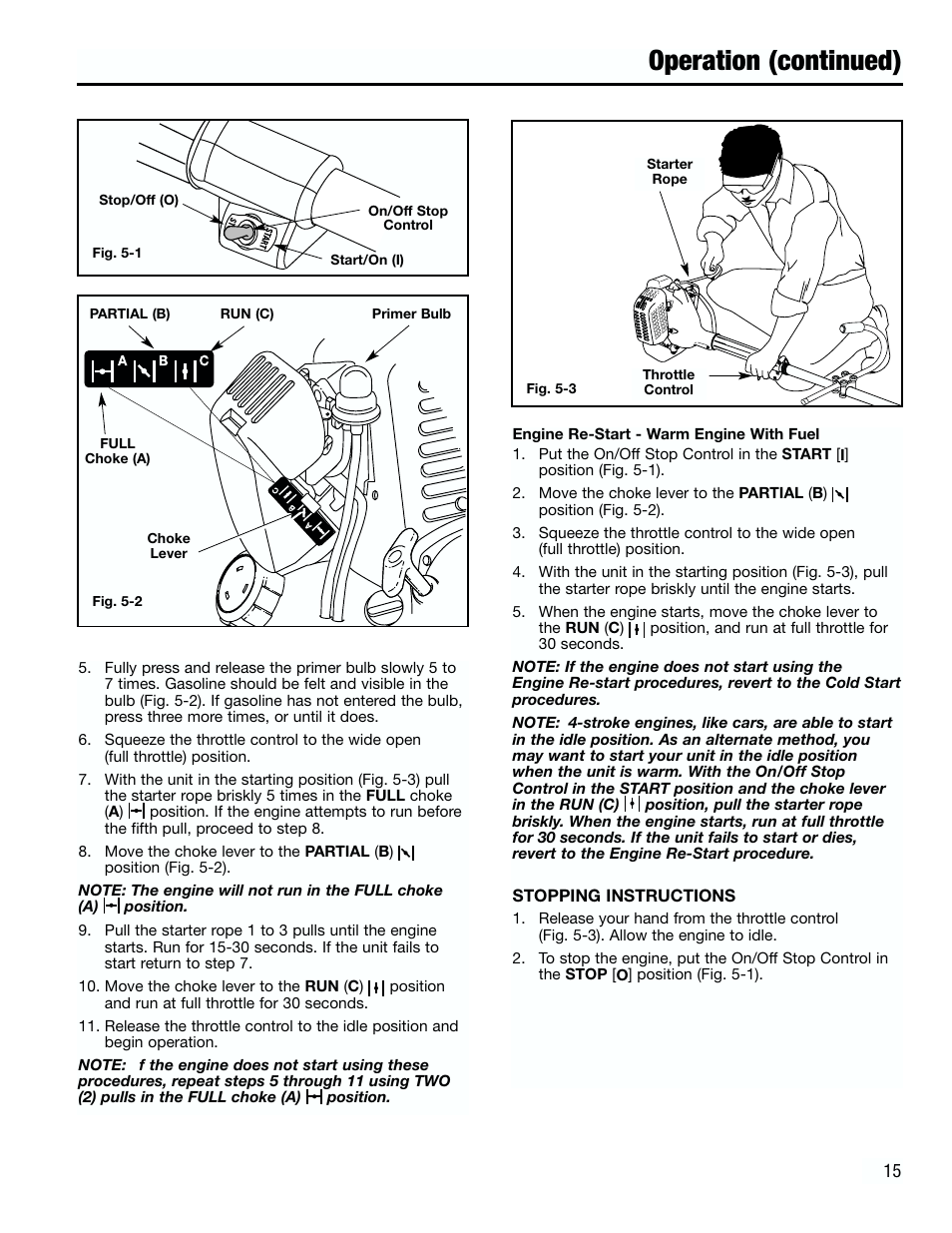 Operation (continued) | Troy-Bilt 182826 TB4000 User Manual | Page 15 / 28