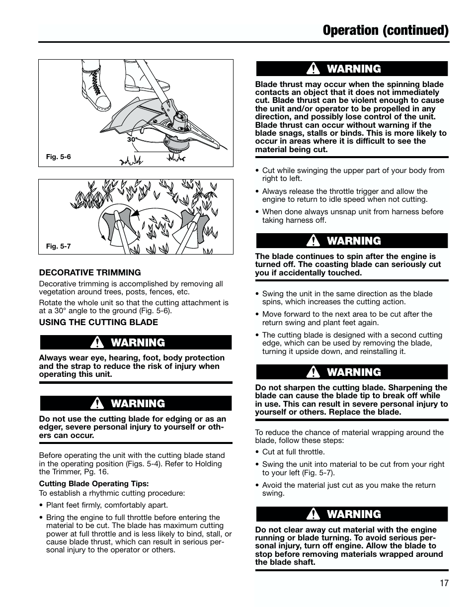 Operation (continued) | Troy-Bilt 182826 TB4000 User Manual | Page 17 / 28