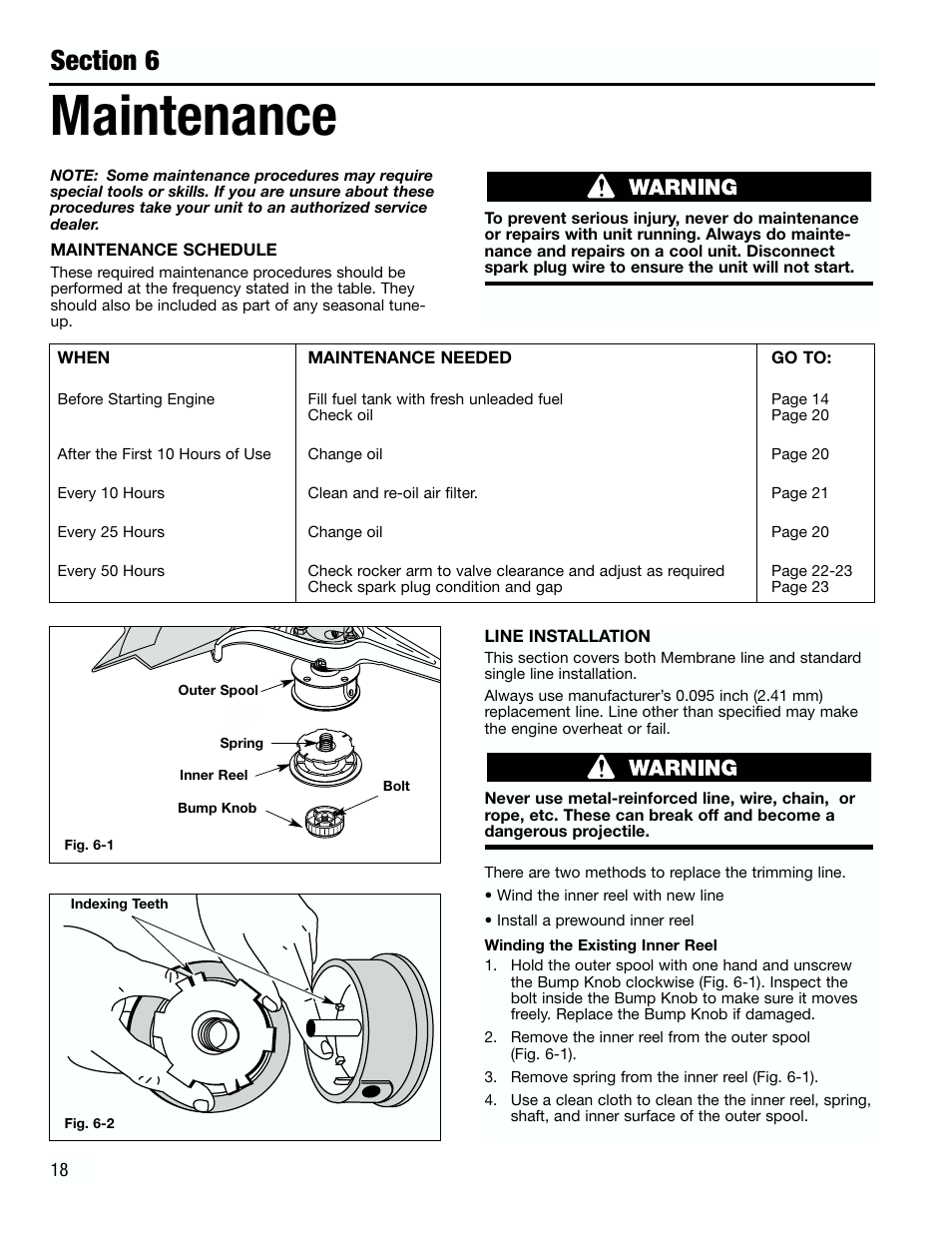 Maintenance | Troy-Bilt 182826 TB4000 User Manual | Page 18 / 28