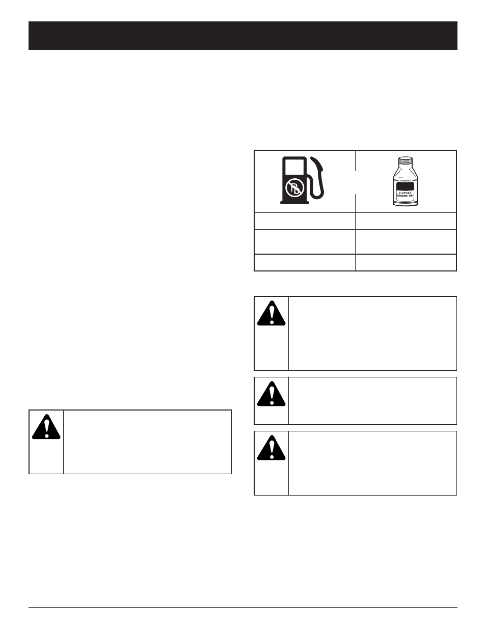 Informations sur l'huile et le carburant | Troy-Bilt TB75SS User Manual | Page 30 / 72