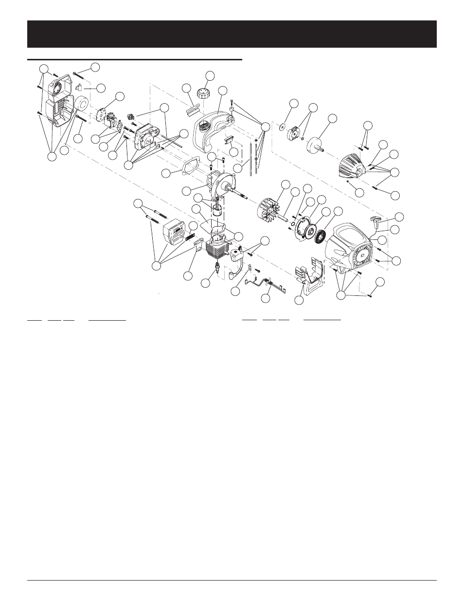 Parts list | Troy-Bilt TB75SS User Manual | Page 70 / 72