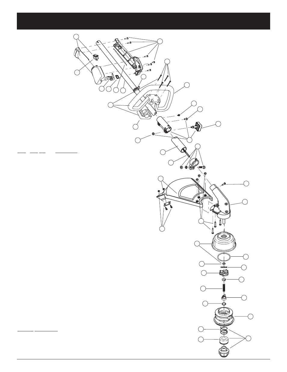 Parts list | Troy-Bilt TB75SS User Manual | Page 71 / 72