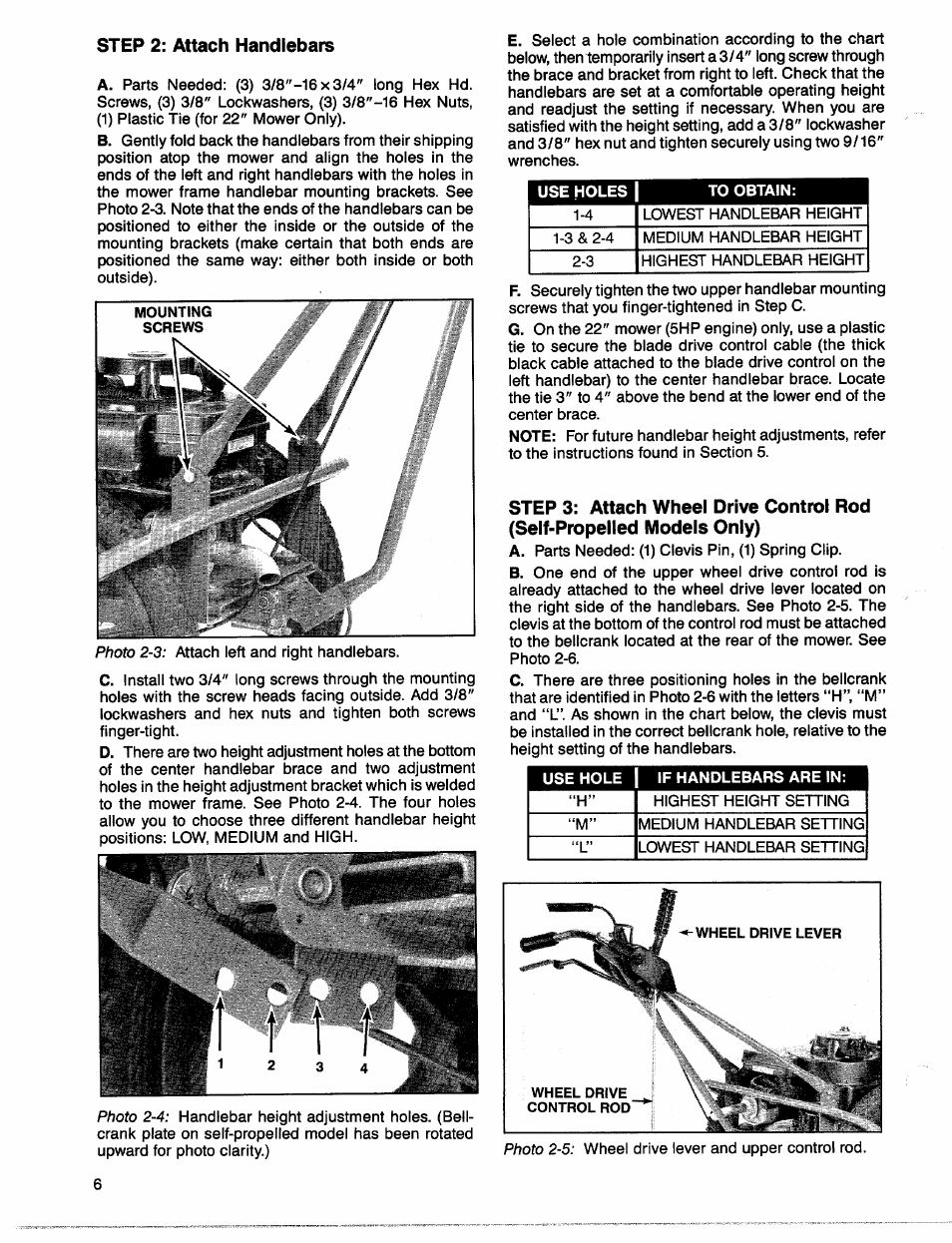 Step 2: attach handlebars | Troy-Bilt 1900678 User Manual | Page 8 / 40