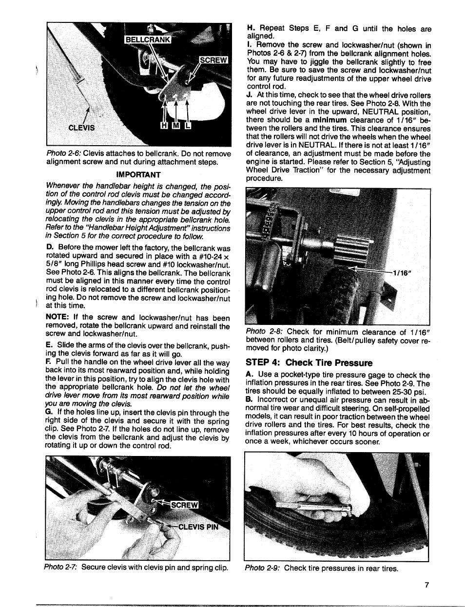 Step 4: check tire pressure | Troy-Bilt 1900678 User Manual | Page 9 / 40