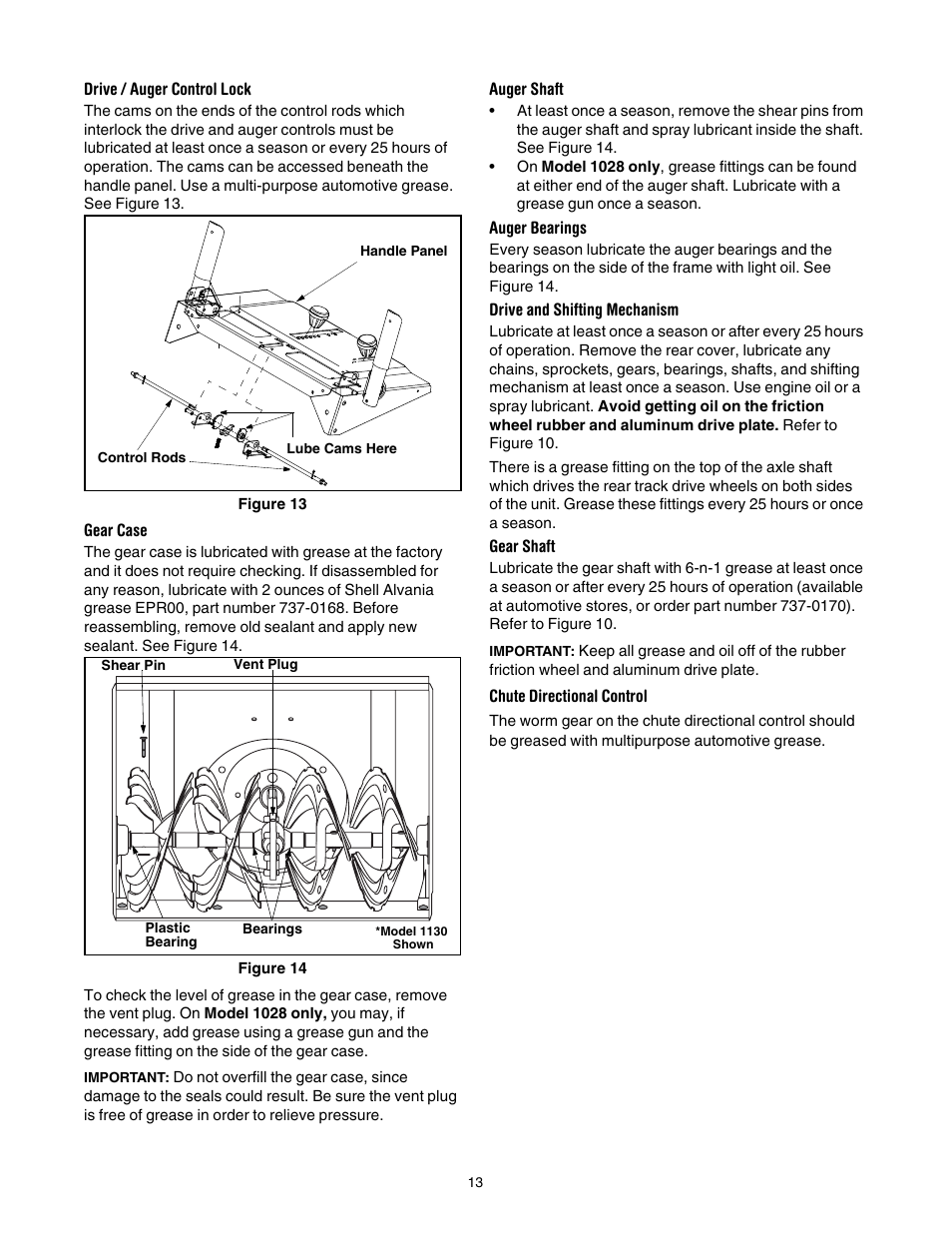 Troy-Bilt 1028 User Manual | Page 13 / 32