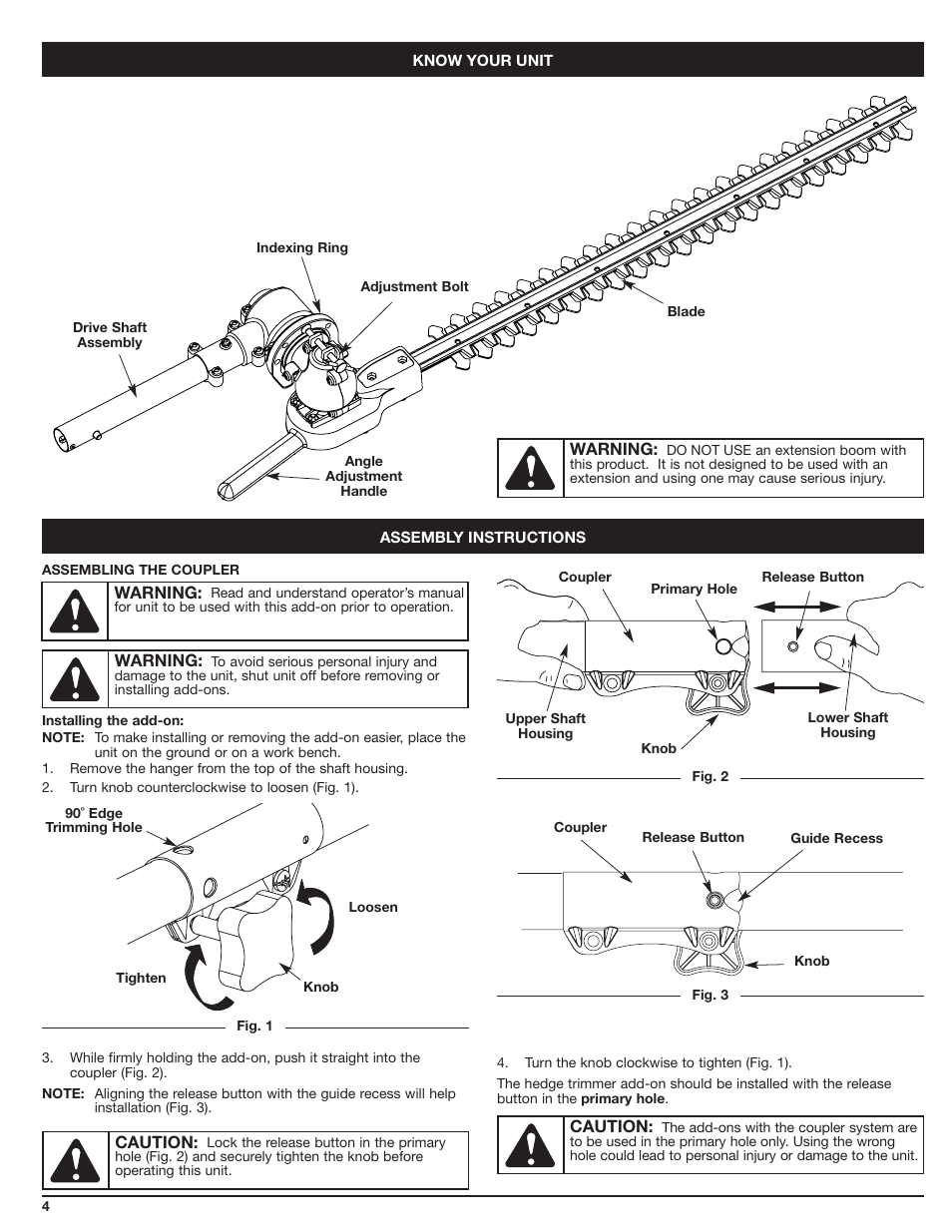 Troy-Bilt TBAH User Manual | Page 4 / 24