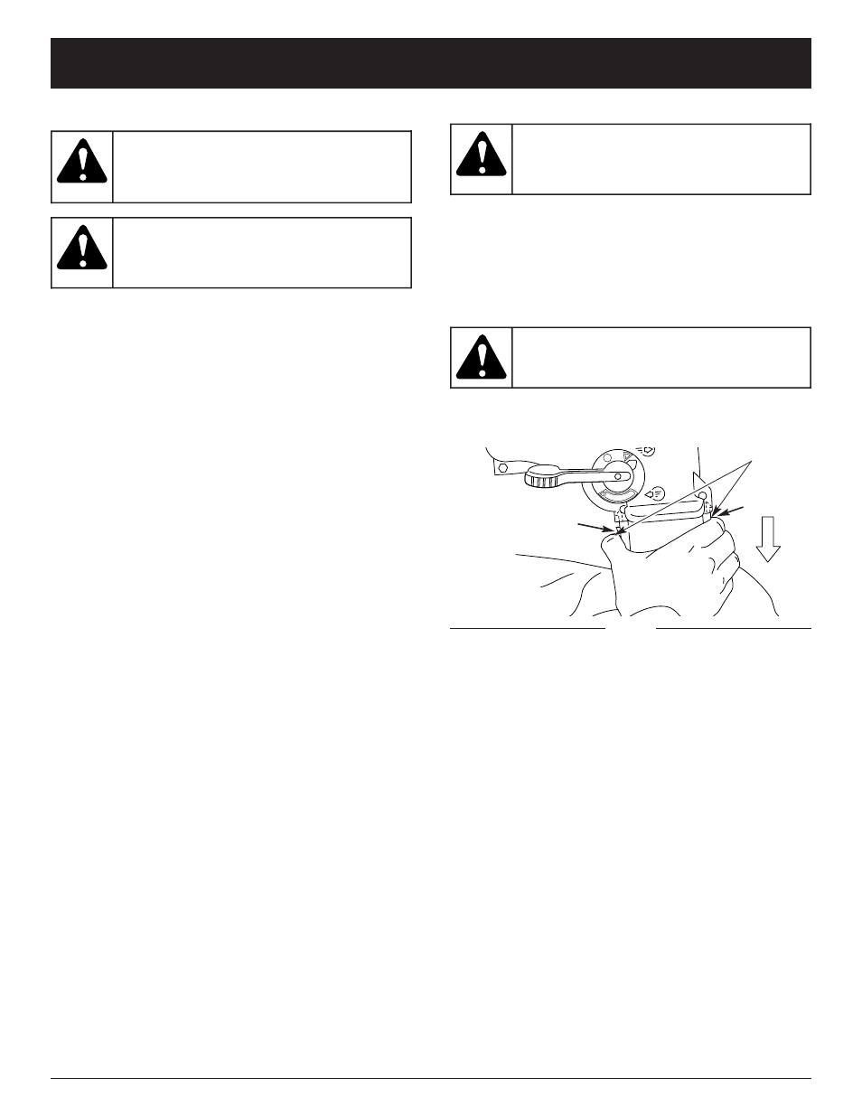 Warning, Operating instructions | Troy-Bilt TB125QS User Manual | Page 13 / 56