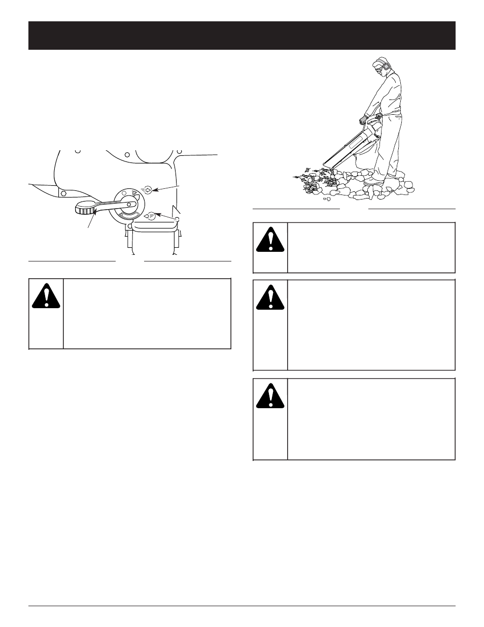 Advertencia, Instrucciones de operacion | Troy-Bilt TB125QS User Manual | Page 49 / 56
