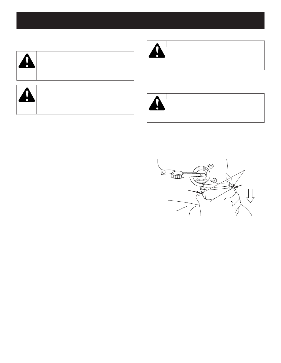 Advertencia, Instrucciones de operacion | Troy-Bilt TB125QS User Manual | Page 50 / 56