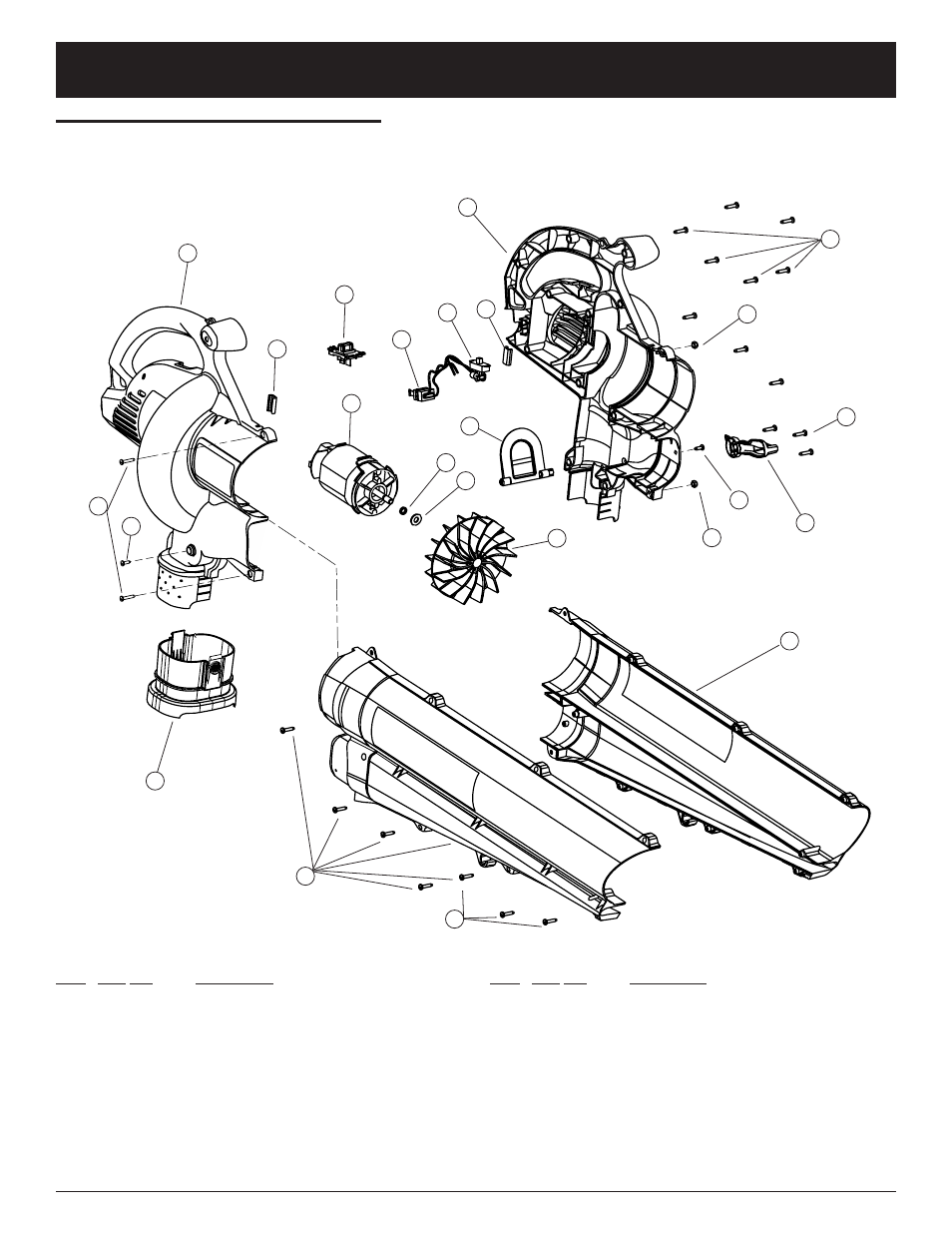 Parts list | Troy-Bilt TB125QS User Manual | Page 55 / 56