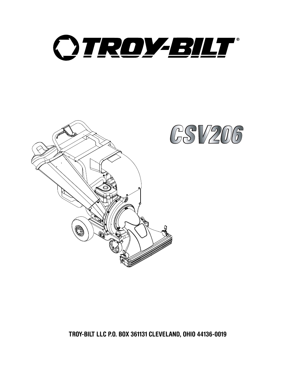 Troy-Bilt CSV206 User Manual | 14 pages