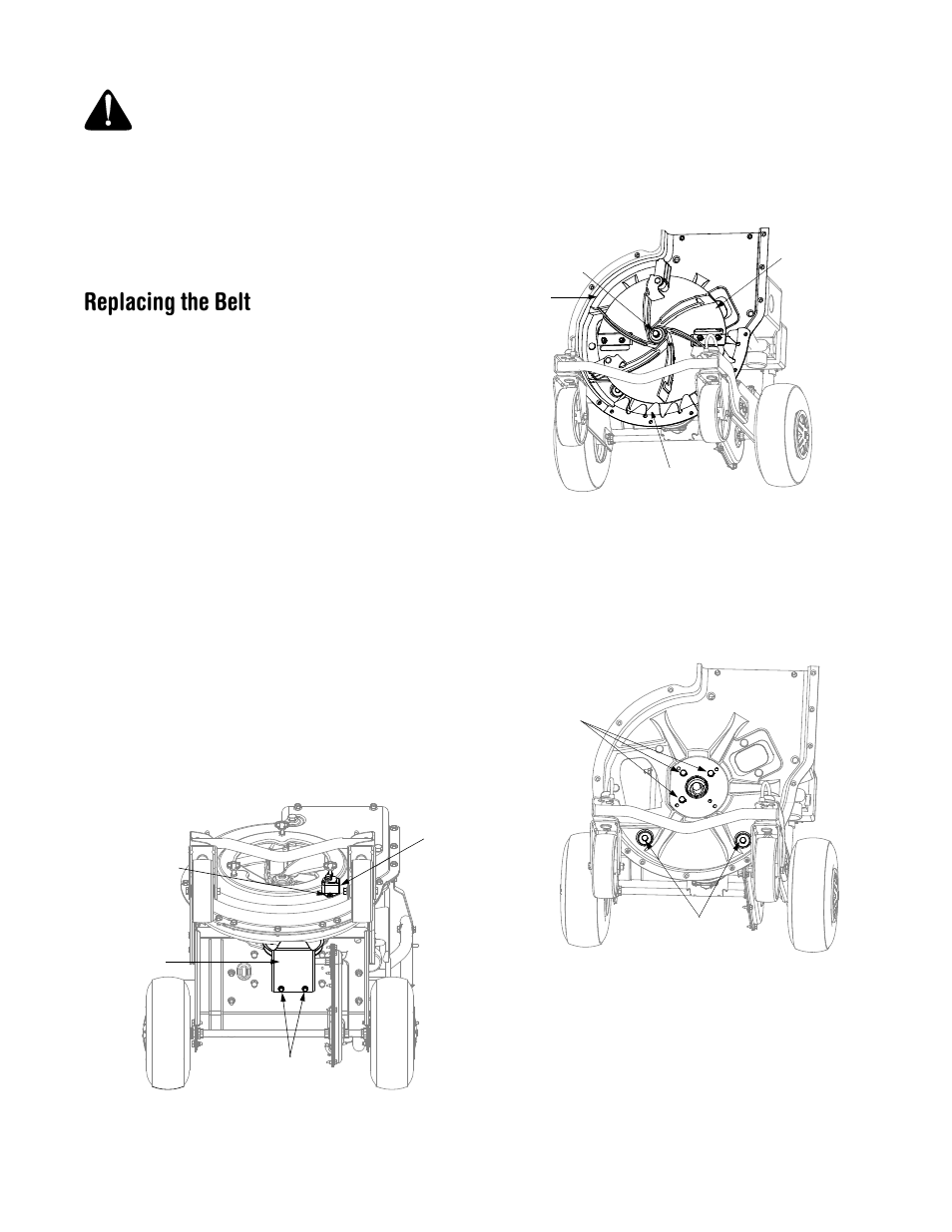 Replacing the belt | Troy-Bilt CSV206 User Manual | Page 11 / 14