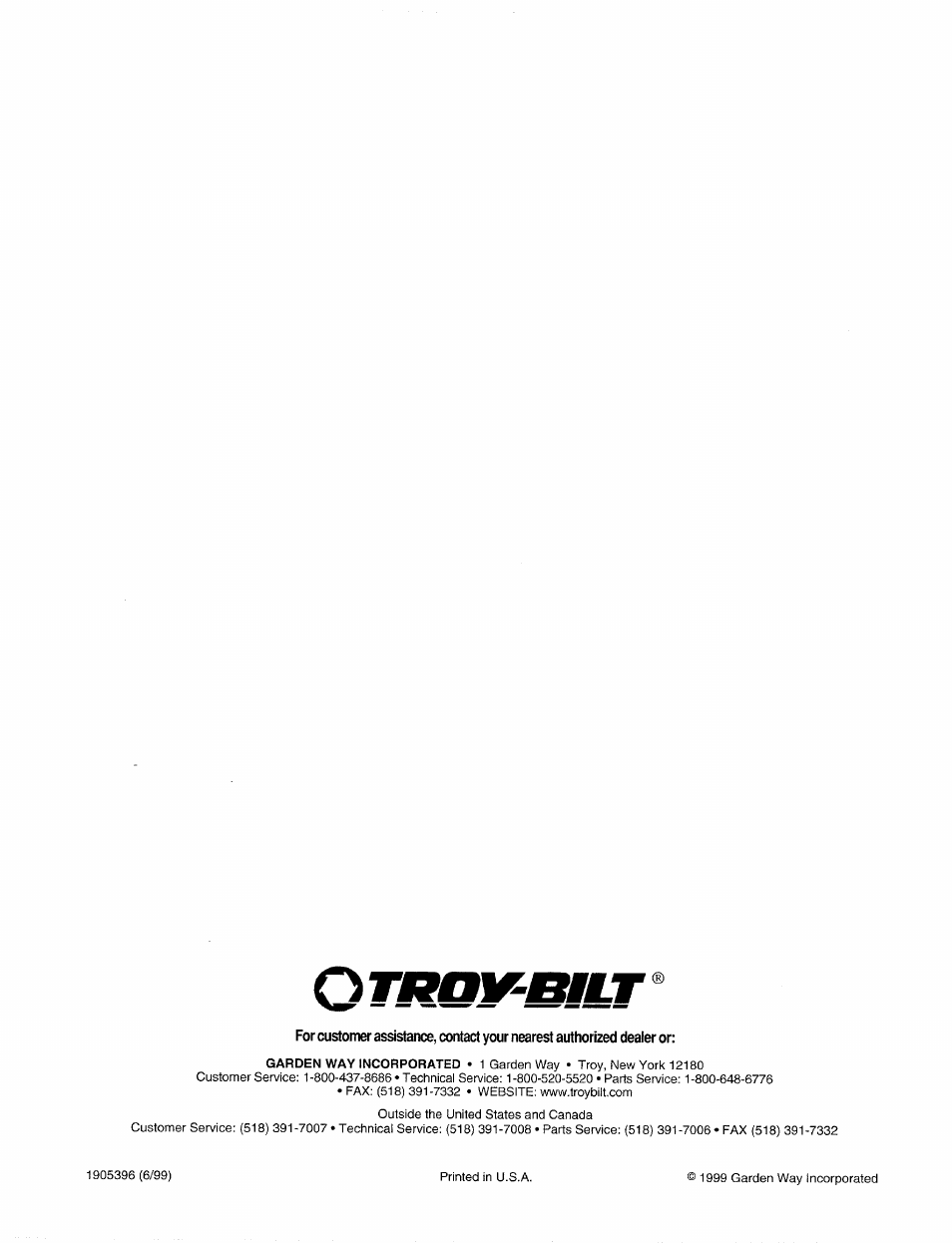 Troy-Bilt 12087 User Manual | Page 68 / 68