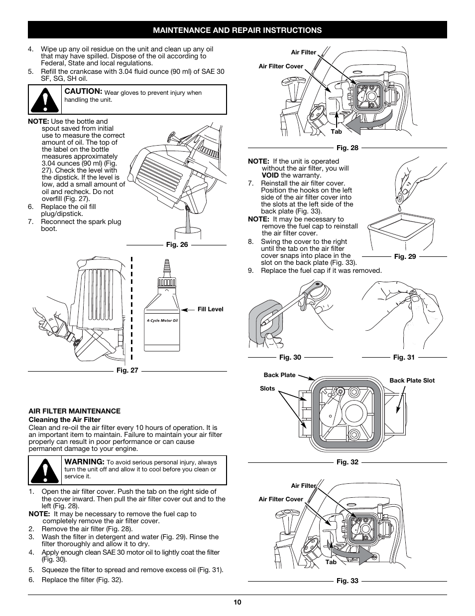 Troy-Bilt PONY TB465SS User Manual | Page 10 / 52