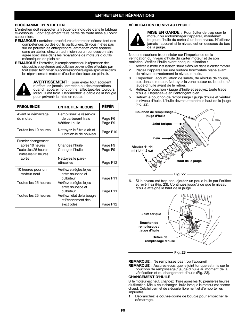 Troy-Bilt PONY TB465SS User Manual | Page 25 / 52