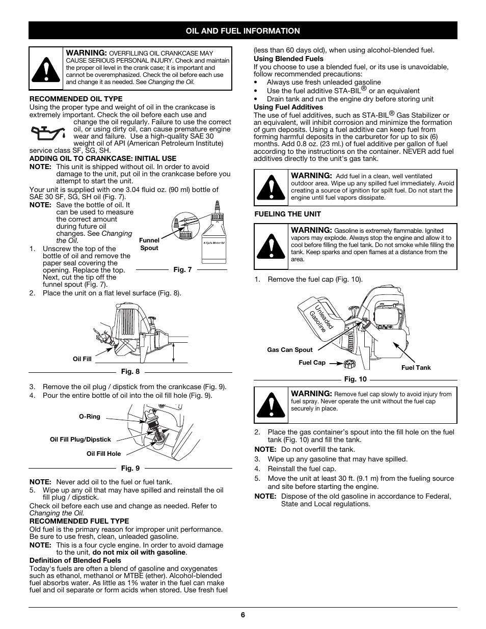 Troy-Bilt PONY TB465SS User Manual | Page 6 / 52