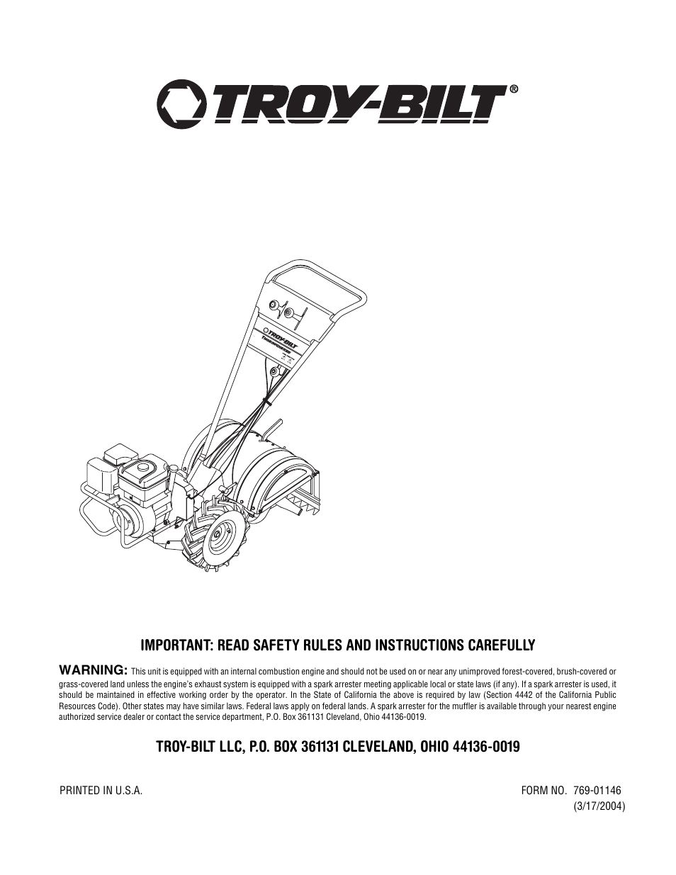 Troy-Bilt 654J User Manual | 32 pages