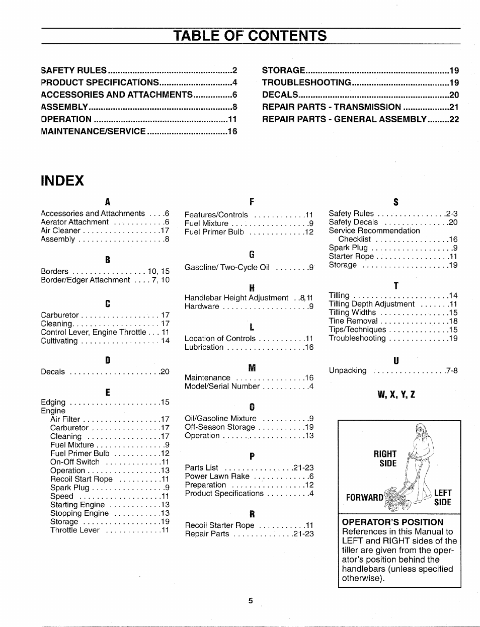 Troy-Bilt 12159 User Manual | Page 5 / 24