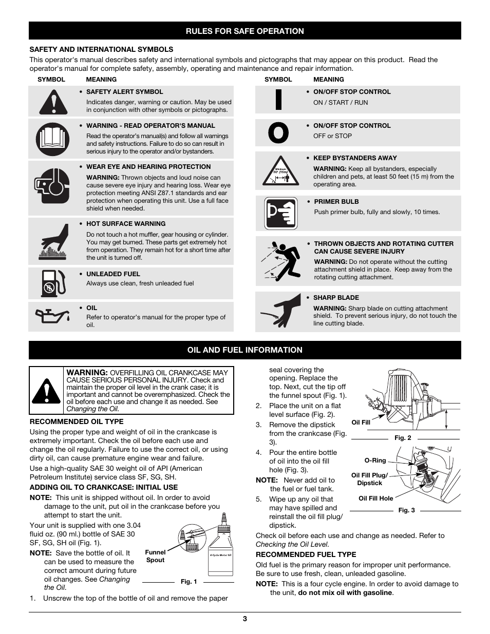 Troy-Bilt TB26CO User Manual | Page 3 / 52