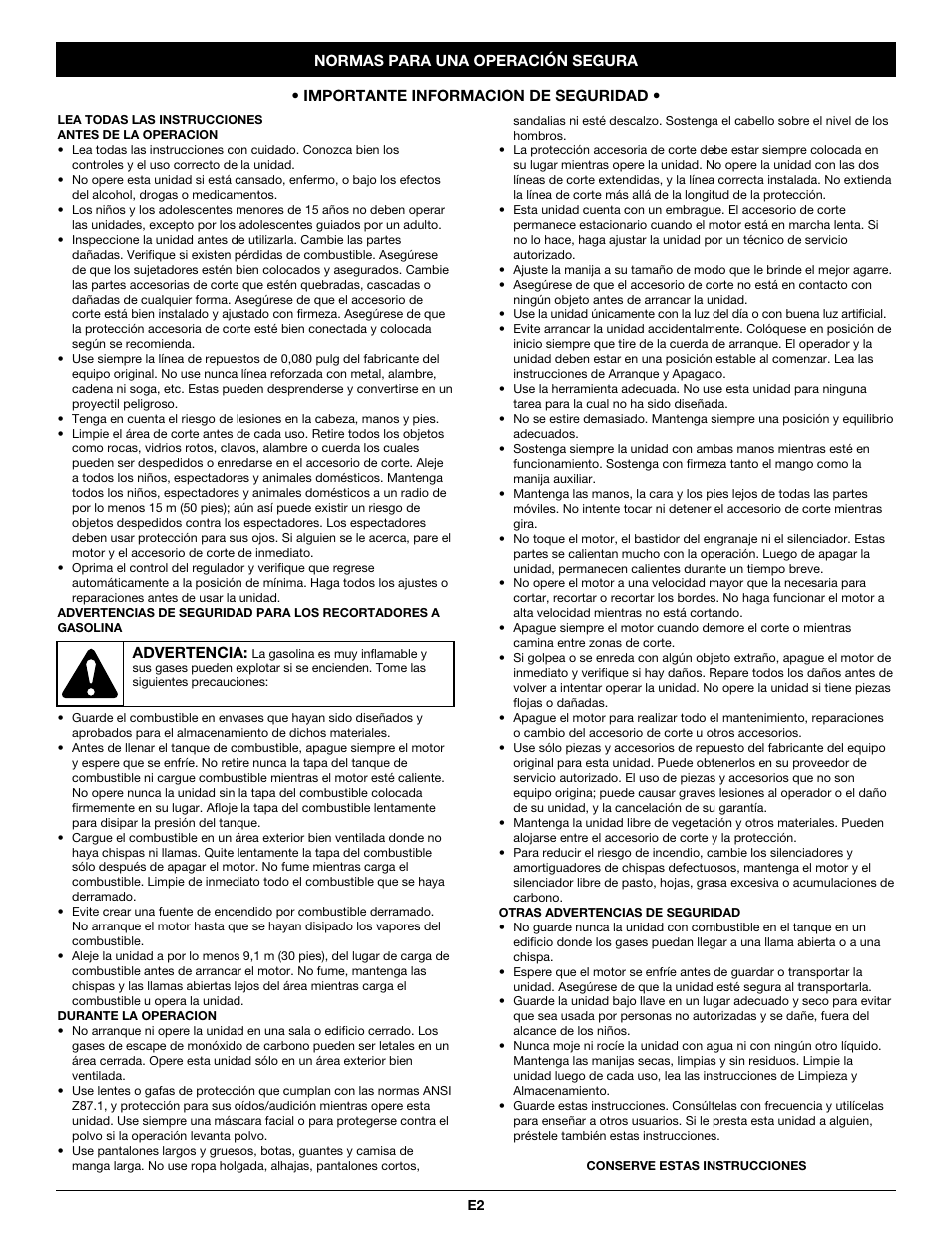 Troy-Bilt TB26CO User Manual | Page 34 / 52