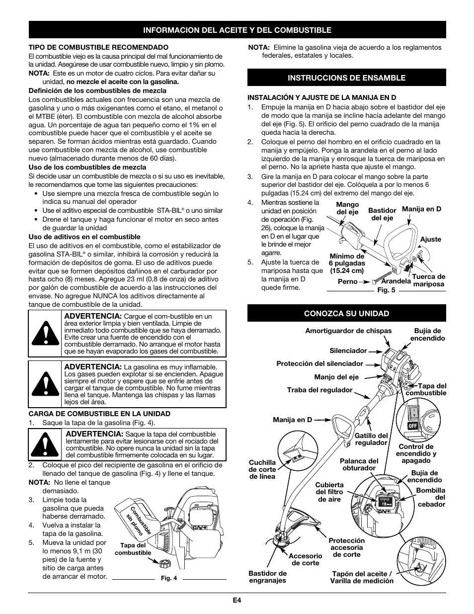 Troy-Bilt TB26CO User Manual | Page 36 / 52