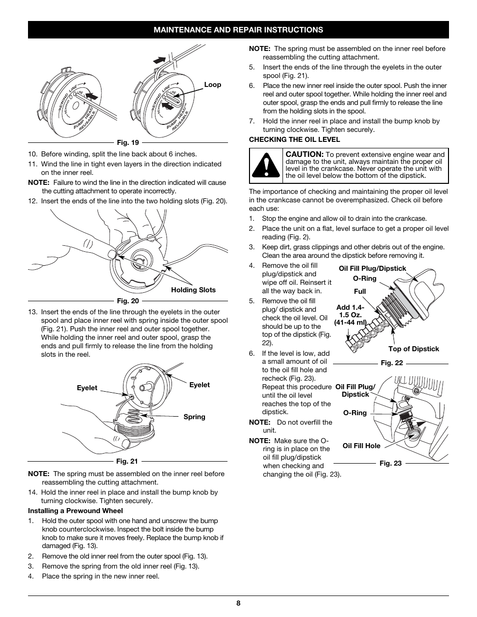 Troy-Bilt TB26CO User Manual | Page 8 / 52