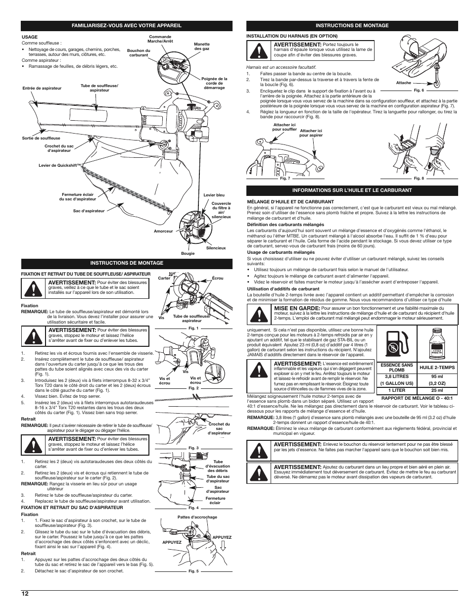 Troy-Bilt TB310QS User Manual | Page 12 / 28