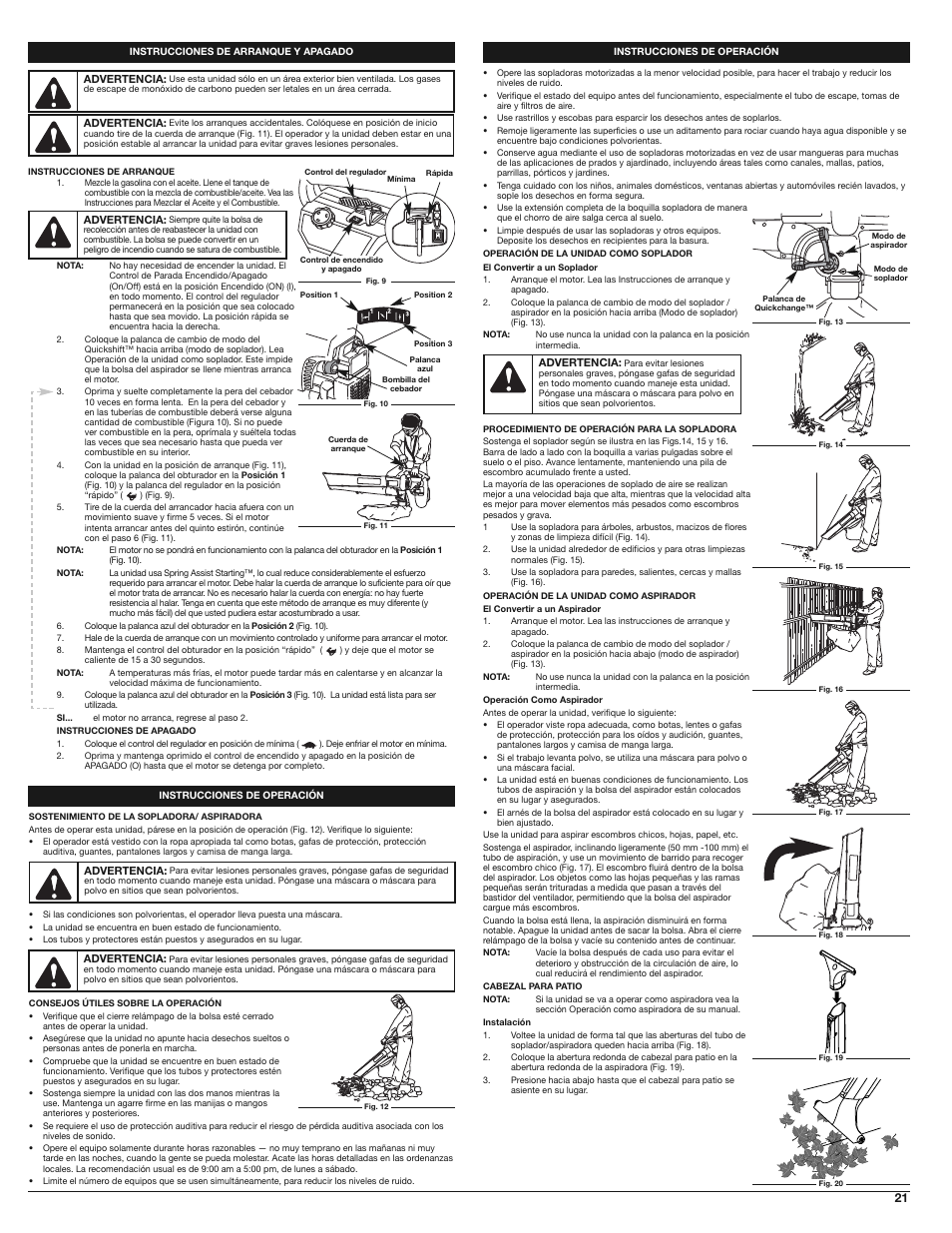 Troy-Bilt TB310QS User Manual | Page 21 / 28