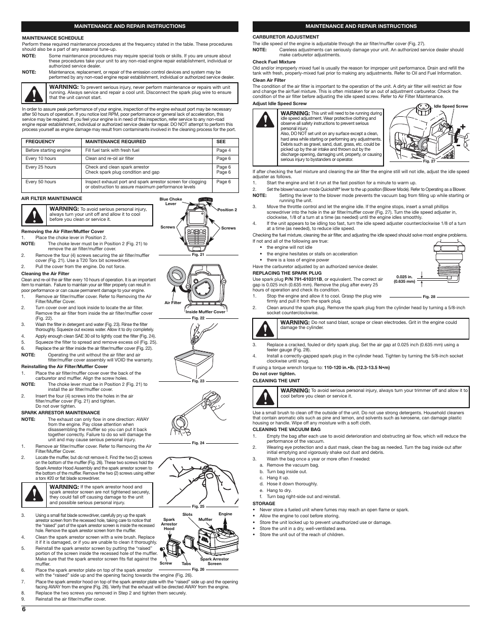 Troy-Bilt TB310QS User Manual | Page 6 / 28